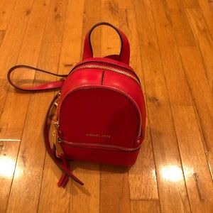 Michael Kors Red Mini Backpack